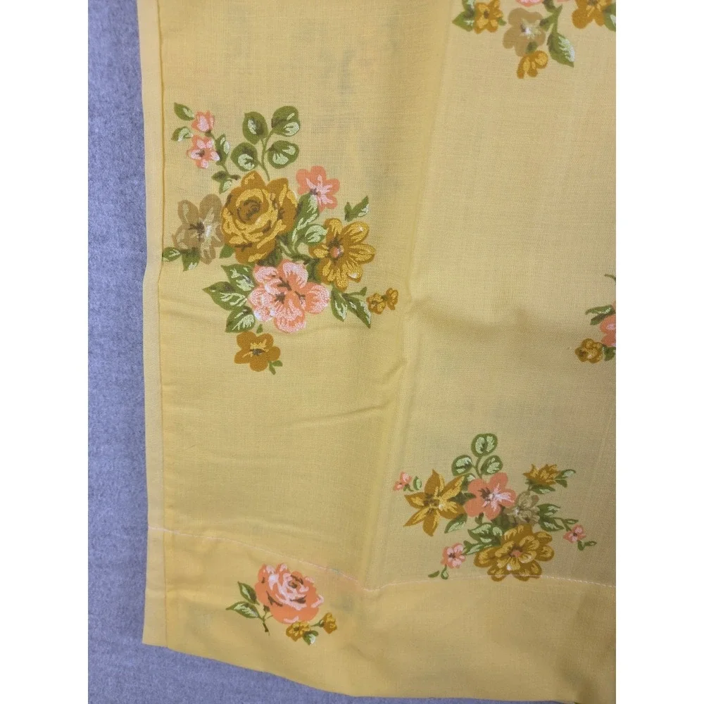 Floral Pillowcase Set Vintage Yellow Flower Bunch All Over Print‎ Pillow Bedding